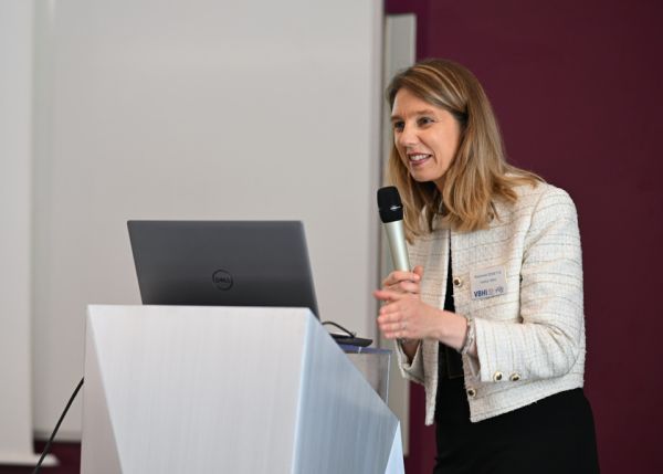 Photo : Stéphanie Debette, director of the Vascular Brain Health University-Hospital Institute (VBHI) during the launch, July 11th 2024 © Gautier Dufau